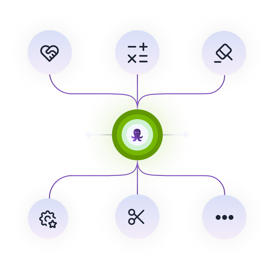 Business segments tree diagram mobile version